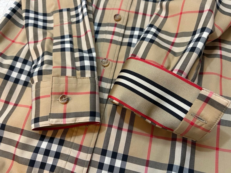 BURBERRY英國黑標格紋襯衫-6