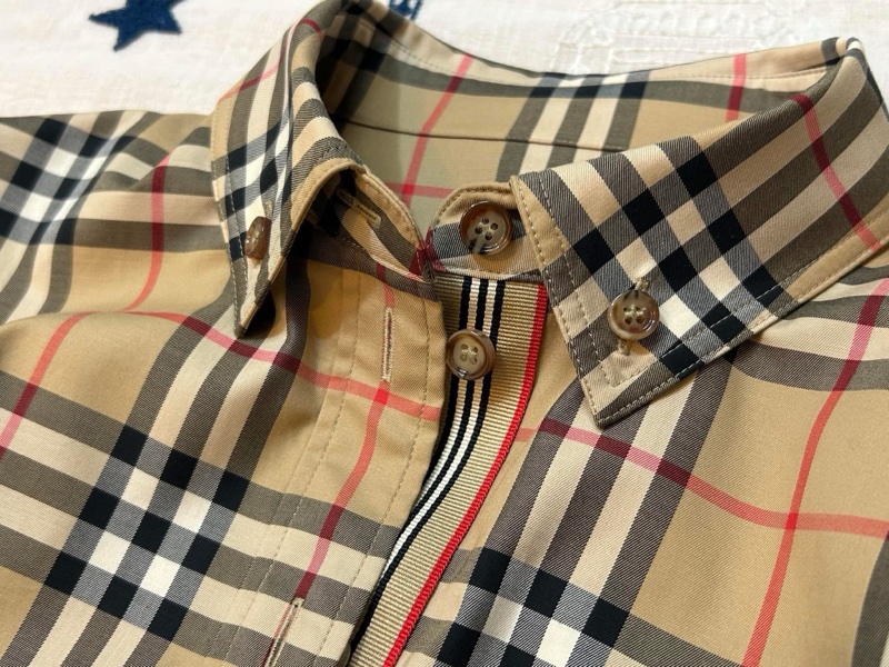 BURBERRY英國黑標格紋襯衫-8