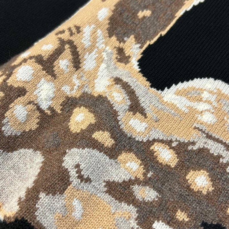 BURBERRY英國黑標小鹿黑色毛衣-7