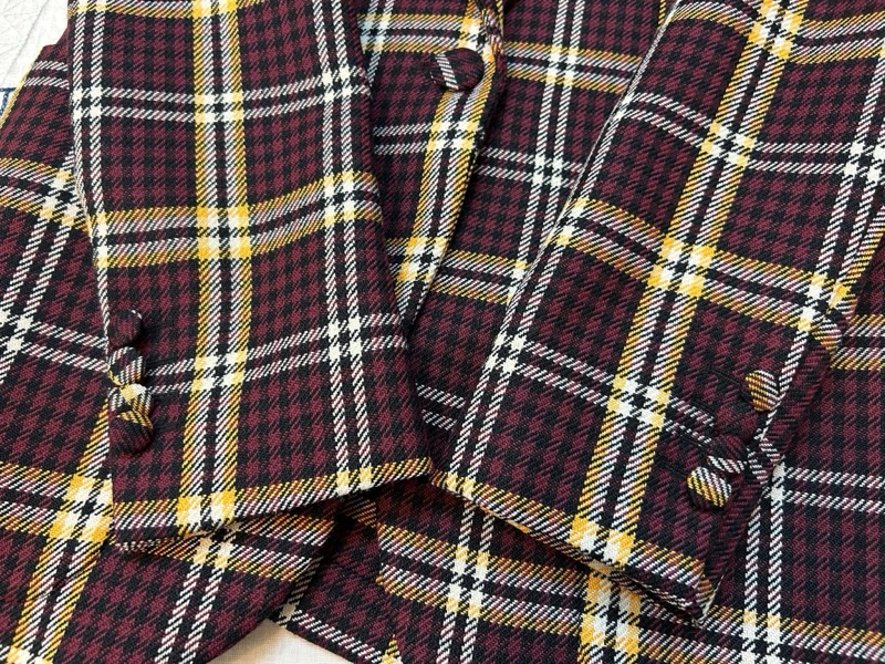 BURBERRY 英國黑標酒紅格紋西裝外套-3
