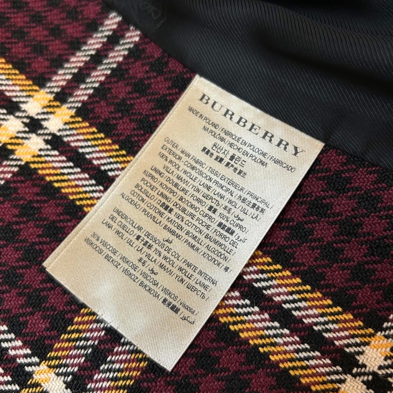 BURBERRY 英國黑標酒紅格紋西裝外套-11
