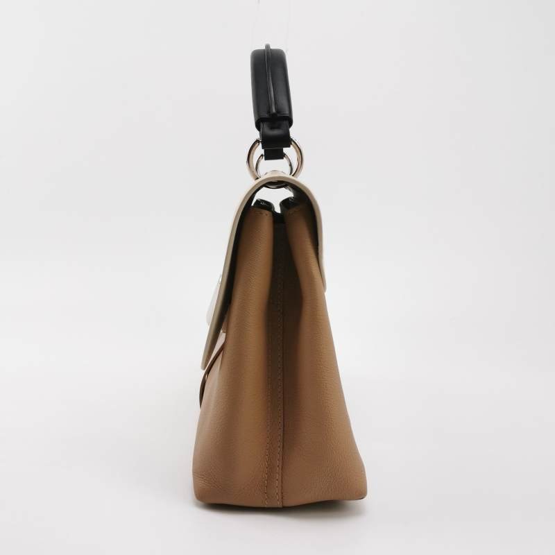 Louis Vuitton (LV) Very One Handle 牛皮 拼色 老花 壓紋 單肩包 晶片款-3