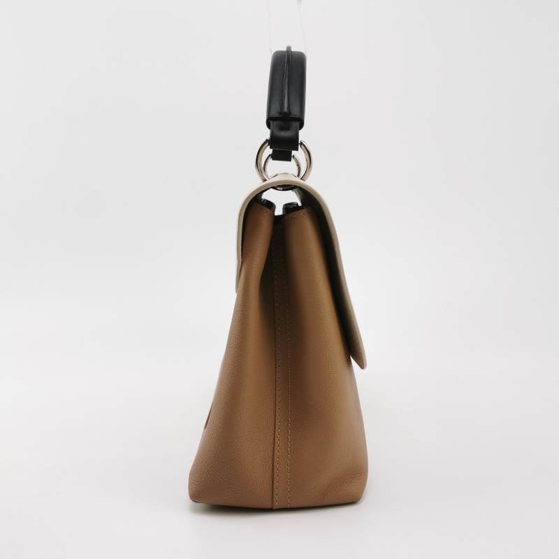 Louis Vuitton (LV) Very One Handle 牛皮 拼色 老花 壓紋 單肩包 晶片款-4