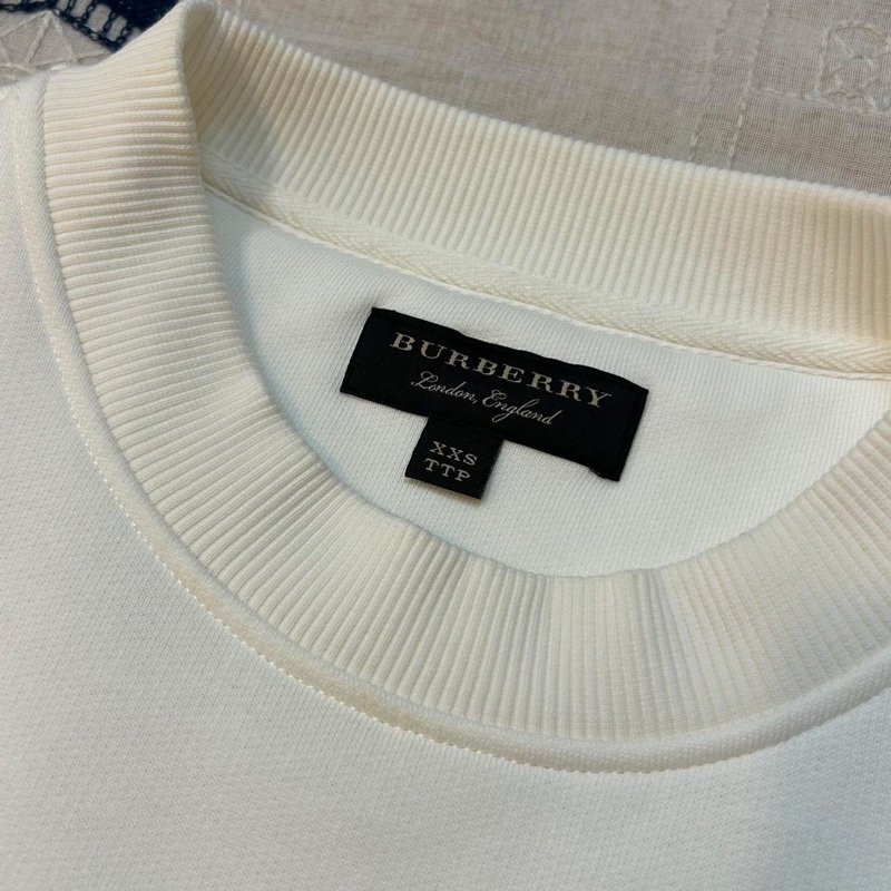 BURBERRY英國黑標男款刺繡白色衛衣-8