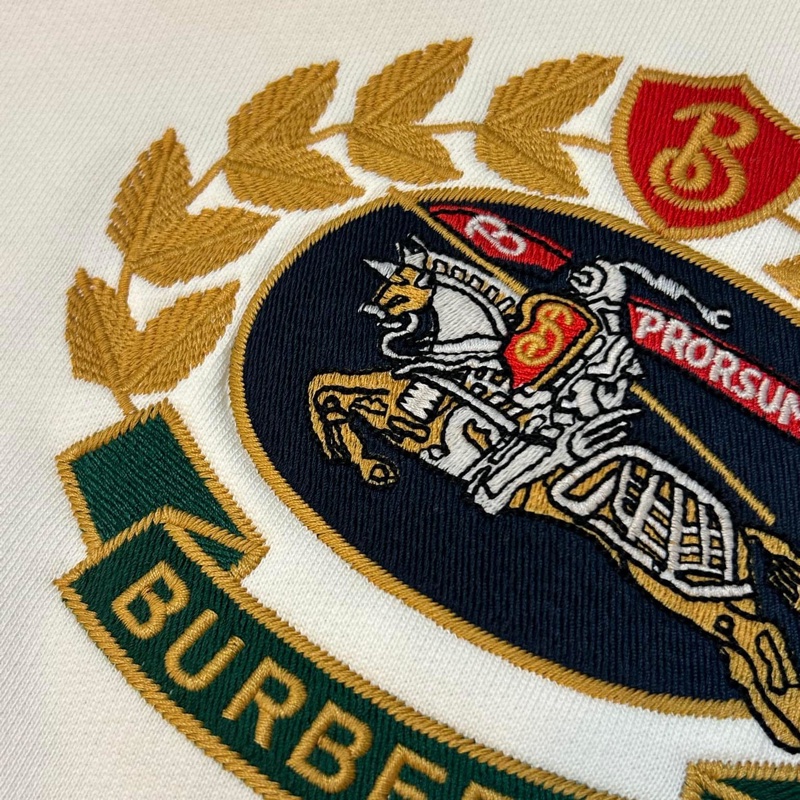 BURBERRY英國黑標男款刺繡白色衛衣-9