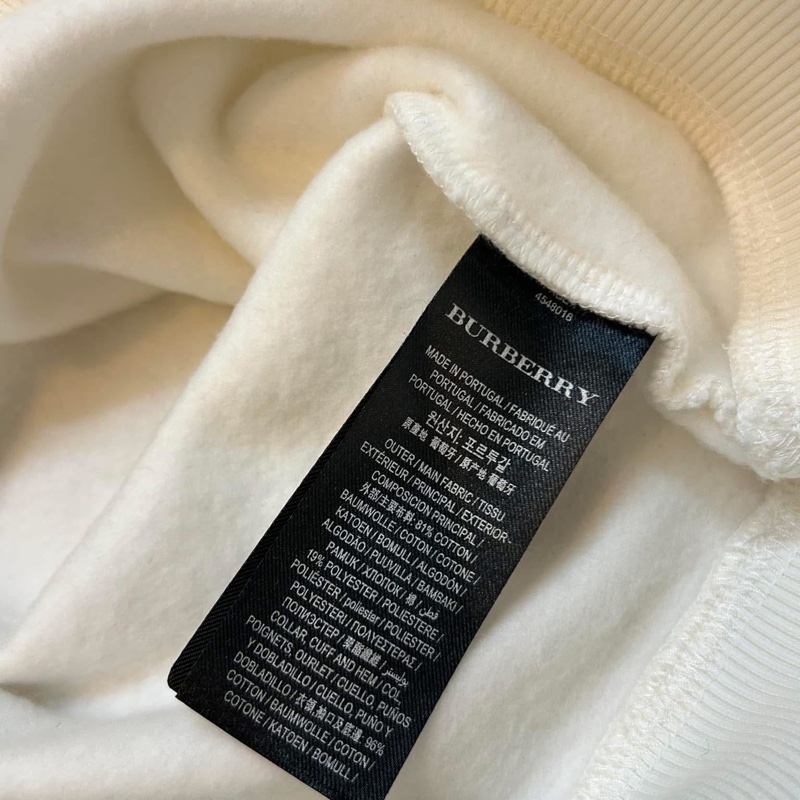 BURBERRY英國黑標男款刺繡白色衛衣-10