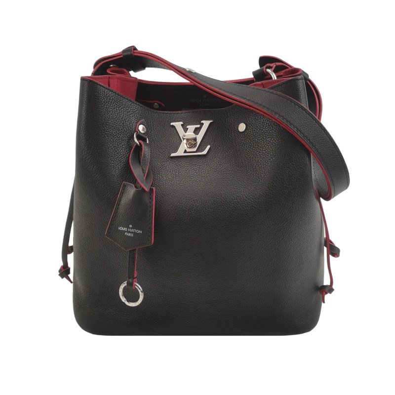 Louis Vuitton (LV) Lockme 牛皮 純色 LV 轉鎖 單肩包-0