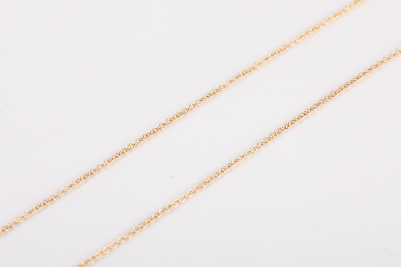 TIFFANY&CO(蒂芙尼)  18K黃金 鑽石 虎眼石 黃金 T系列 圓餅 鑲鑽 項鏈 18K-3