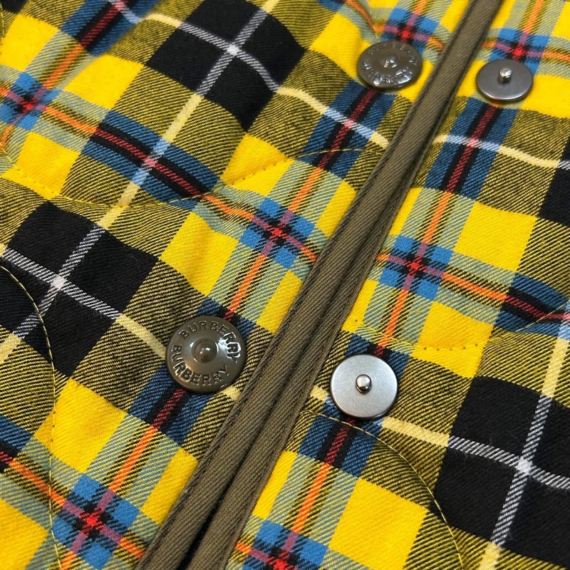 BURBERRY英國黑標格紋絎縫外套-8