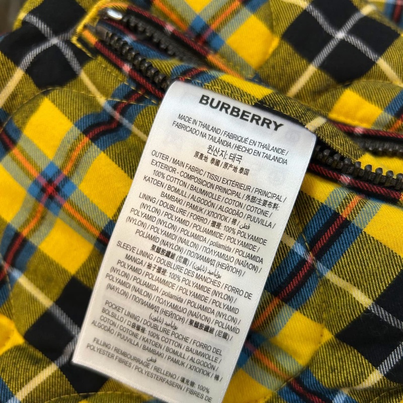 BURBERRY英國黑標格紋絎縫外套-13