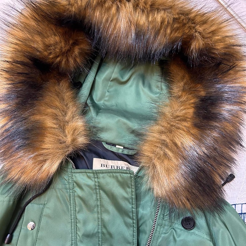 BURBERRY英國黑標草綠色兩件式風衣-13