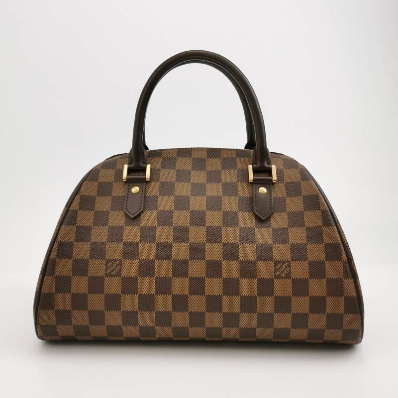 Louis Vuitton (LV) Ribera 中型 牛皮 棋盤格 雙向拉鍊 元寶包 手提包-1