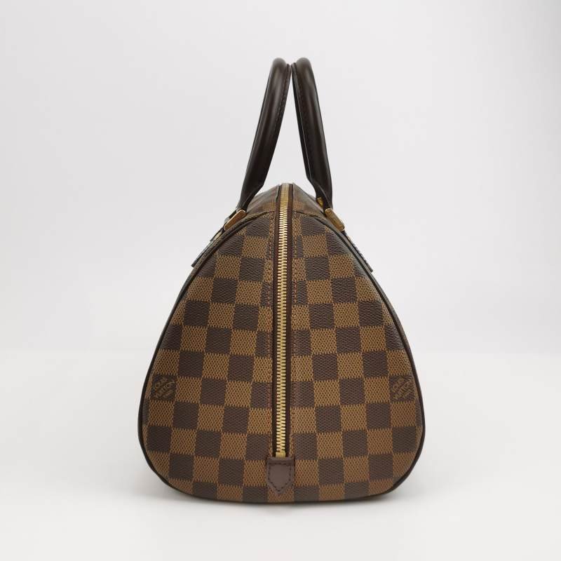 Louis Vuitton (LV) Ribera 中型 牛皮 棋盤格 雙向拉鍊 元寶包 手提包-3