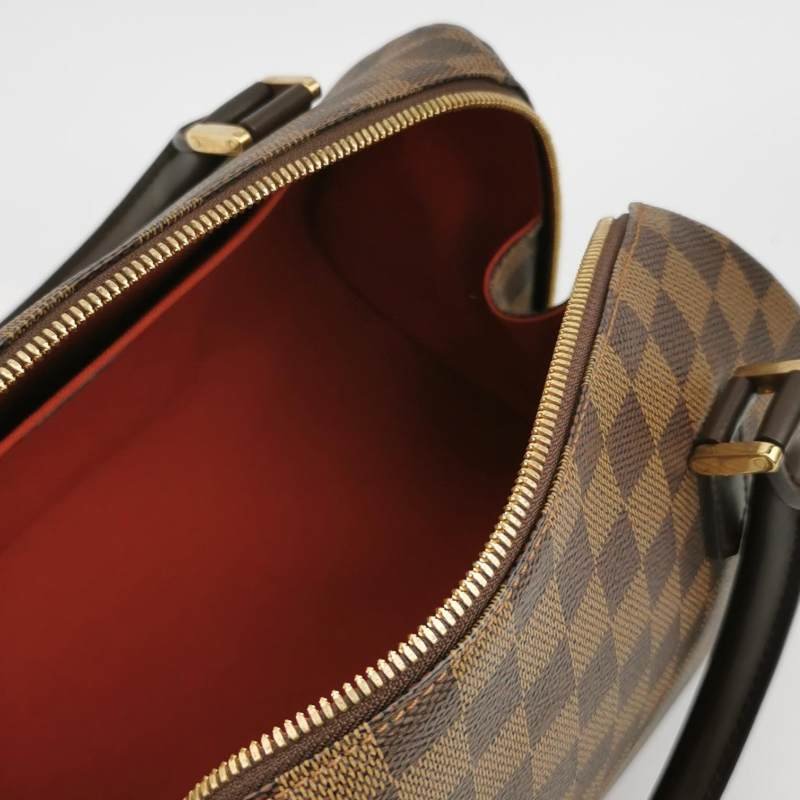 Louis Vuitton (LV) Ribera 中型 牛皮 棋盤格 雙向拉鍊 元寶包 手提包-6