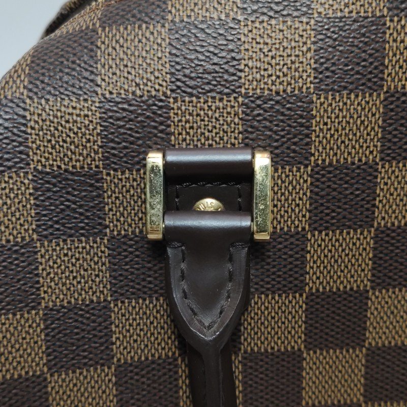 Louis Vuitton (LV) Ribera 中型 牛皮 棋盤格 雙向拉鍊 元寶包 手提包-10