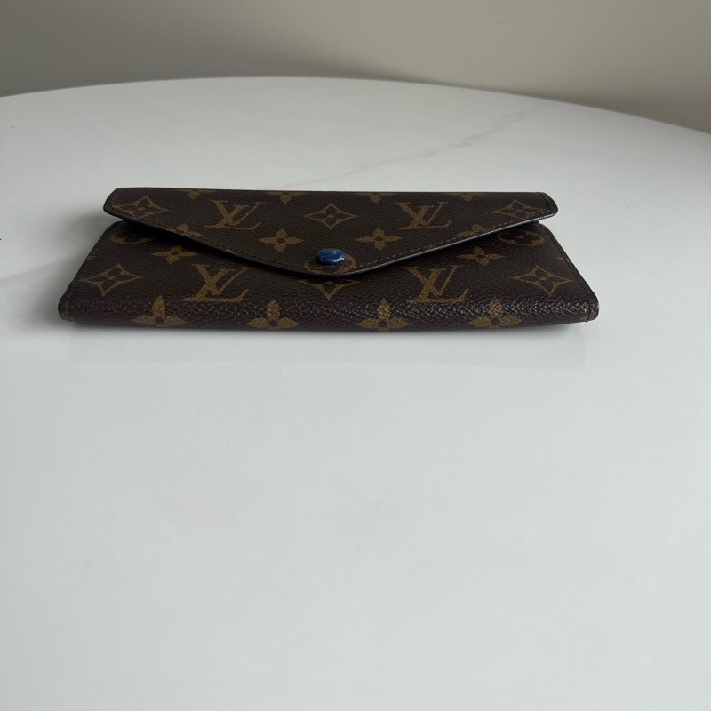 lv/路易威登 老花藍色豆豆長款錢包 銀包-7