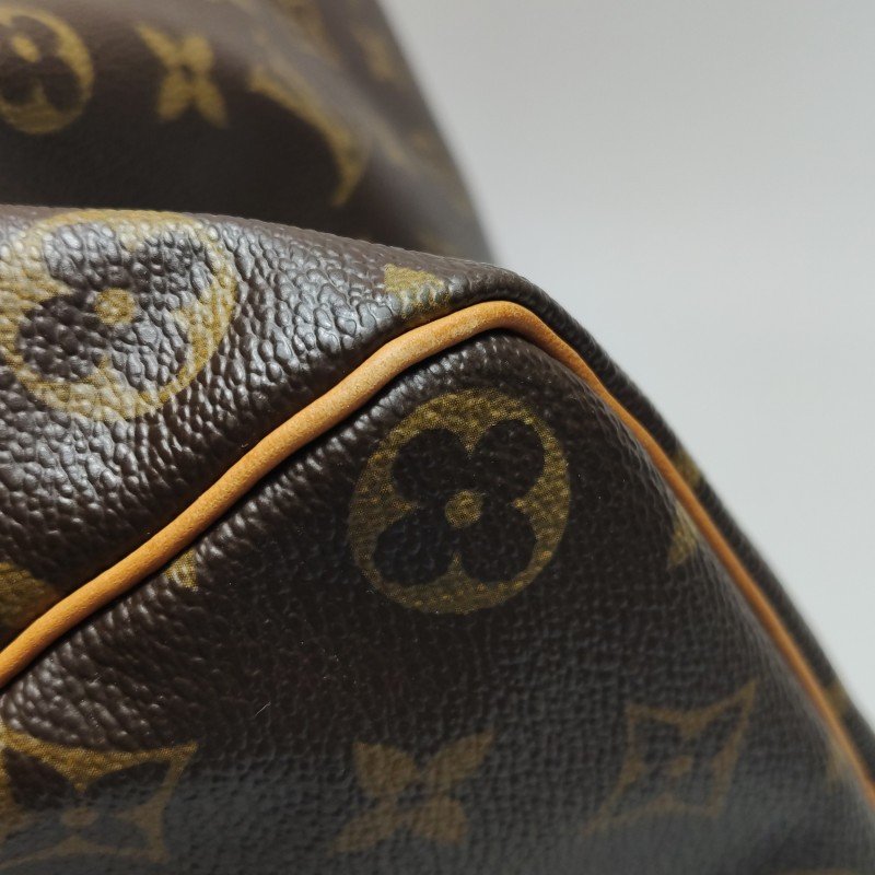 Louis Vuitton (LV) Speedy35 植鞣革 Monogram印花 波士頓包 手提包-9