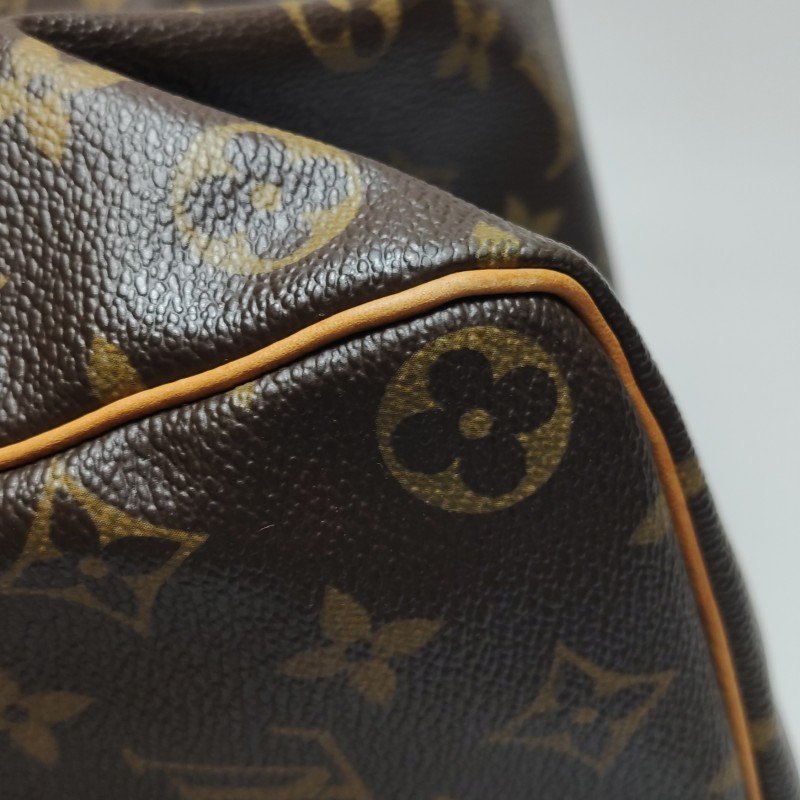 Louis Vuitton (LV) Speedy35 植鞣革 Monogram印花 波士頓包 手提包-12
