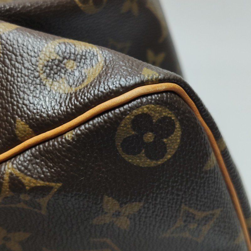 Louis Vuitton (LV) Speedy35 植鞣革 Monogram印花 波士頓包 手提包-14