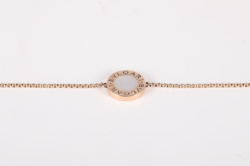 BVLGARI(寶格麗) BVLGARI BVLGARI 18K金 白母貝手鏈 18K玫瑰金/白貝母 M-L碼 玫瑰金-2