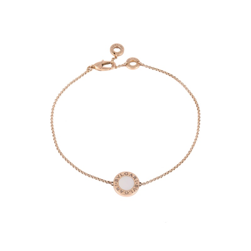 BVLGARI(寶格麗) BVLGARI BVLGARI 18K金 白母貝手鏈 18K玫瑰金/白貝母 M-L碼 玫瑰金-5