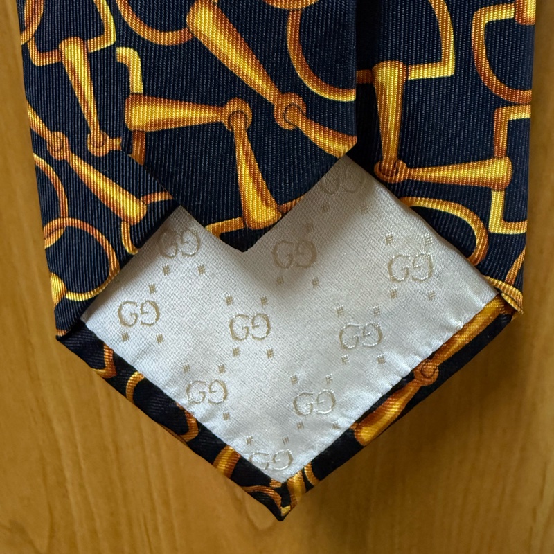 Gucci 義大利製100%絲綢 男士領帶-2