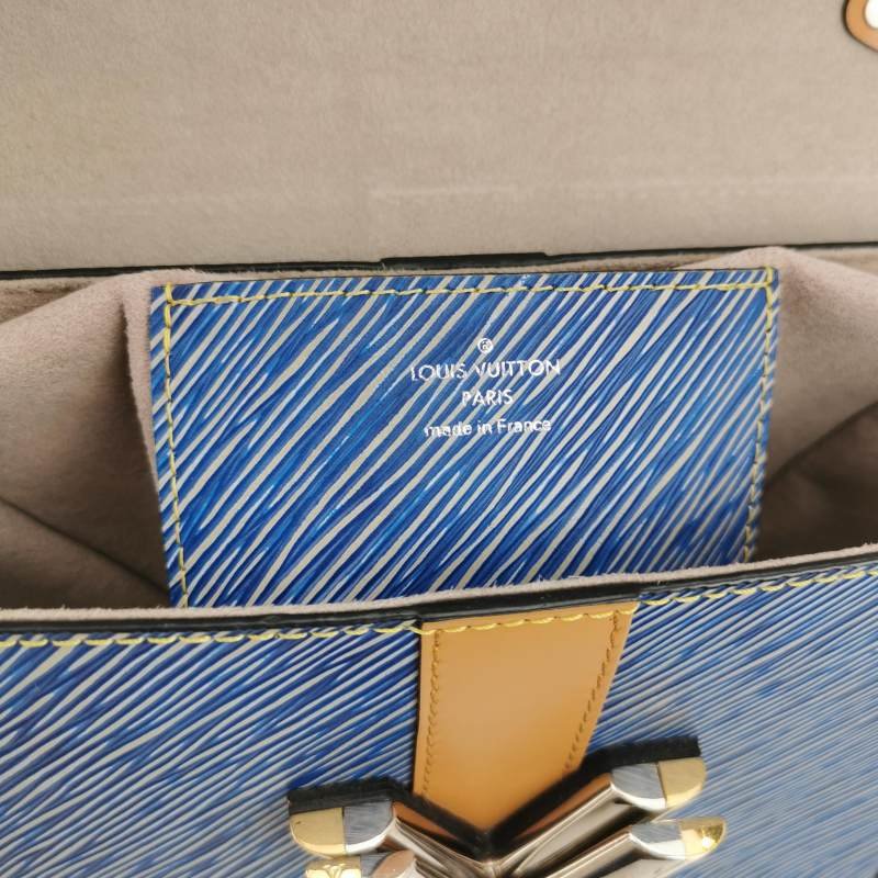 Louis Vuitton (LV) Twist 中型 牛皮 拼色 釘鑽裝飾 旋轉鎖扣 斜背包 單肩包-6