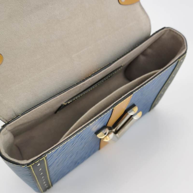 Louis Vuitton (LV) Twist 中型 牛皮 拼色 釘鑽裝飾 旋轉鎖扣 斜背包 單肩包-7
