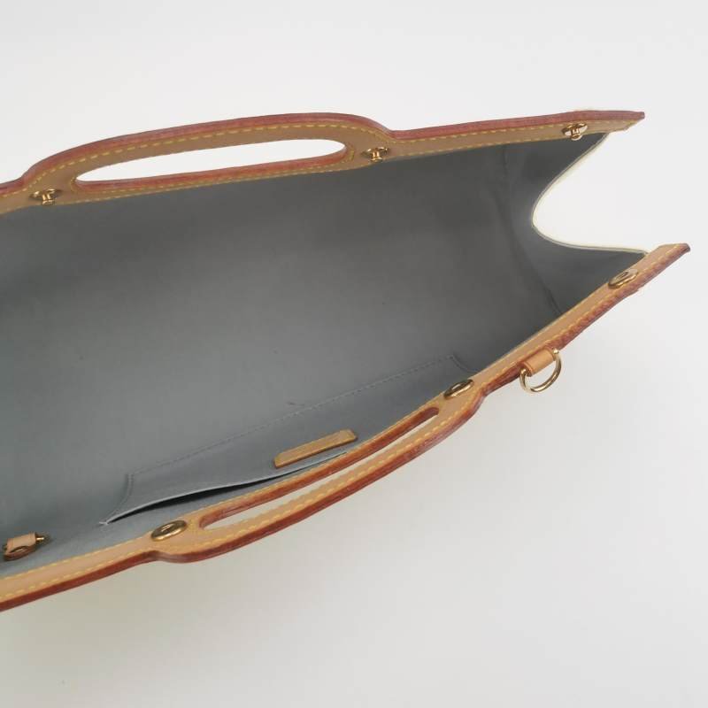 Louis Vuitton (LV) Roxbury 植鞣革 漆皮 壓紋老花 鏤空提手 單肩包-6