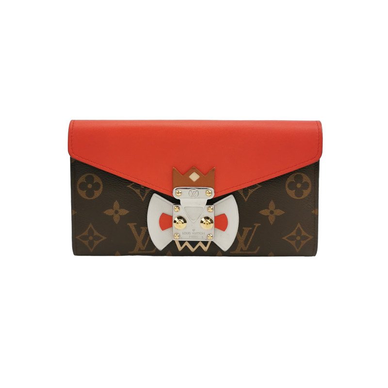 Louis Vuitton (LV) Pallas傳奇包 牛皮老花 V型 拼色 皮夾-5