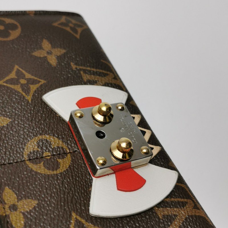 Louis Vuitton (LV) Pallas傳奇包 牛皮老花 V型 拼色 皮夾-7