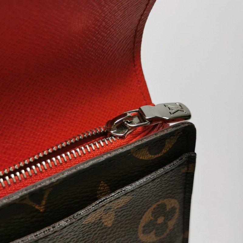 Louis Vuitton (LV) Pallas傳奇包 牛皮老花 V型 拼色 皮夾-9