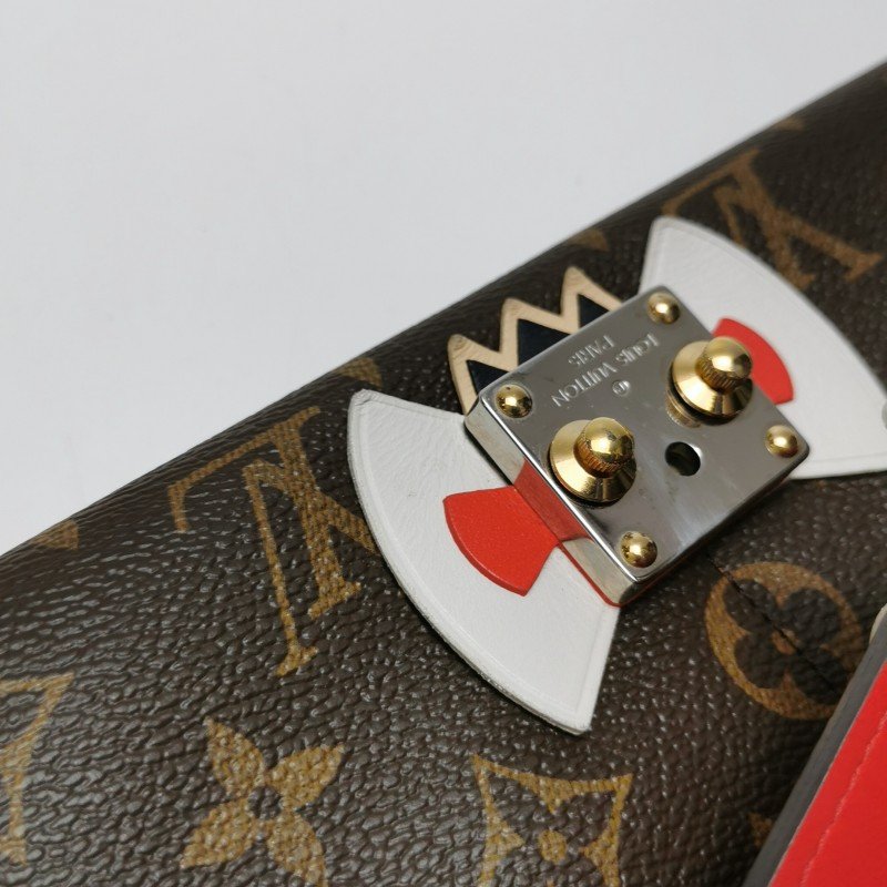 Louis Vuitton (LV) Pallas傳奇包 牛皮老花 V型 拼色 皮夾-10