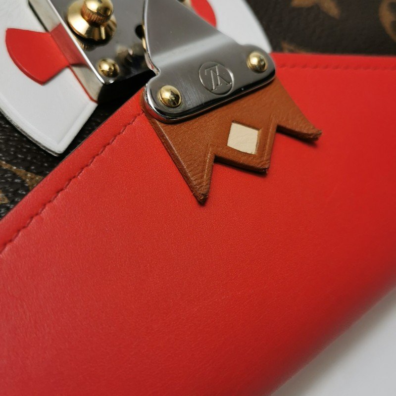 Louis Vuitton (LV) Pallas傳奇包 牛皮老花 V型 拼色 皮夾-13