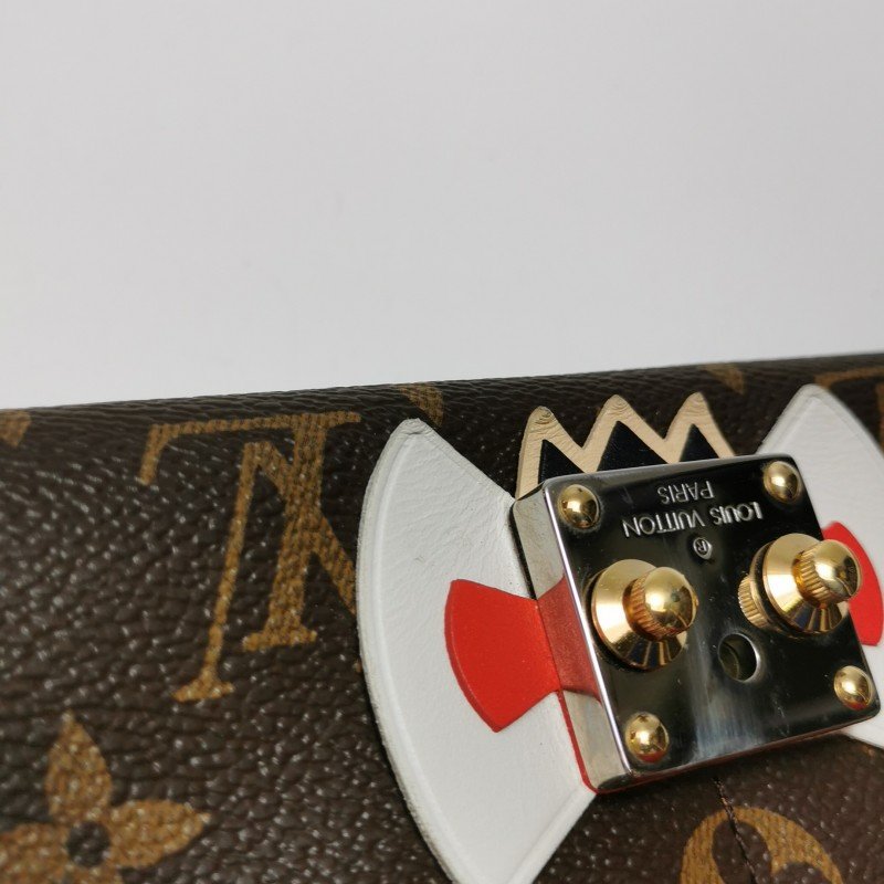 Louis Vuitton (LV) Pallas傳奇包 牛皮老花 V型 拼色 皮夾-14