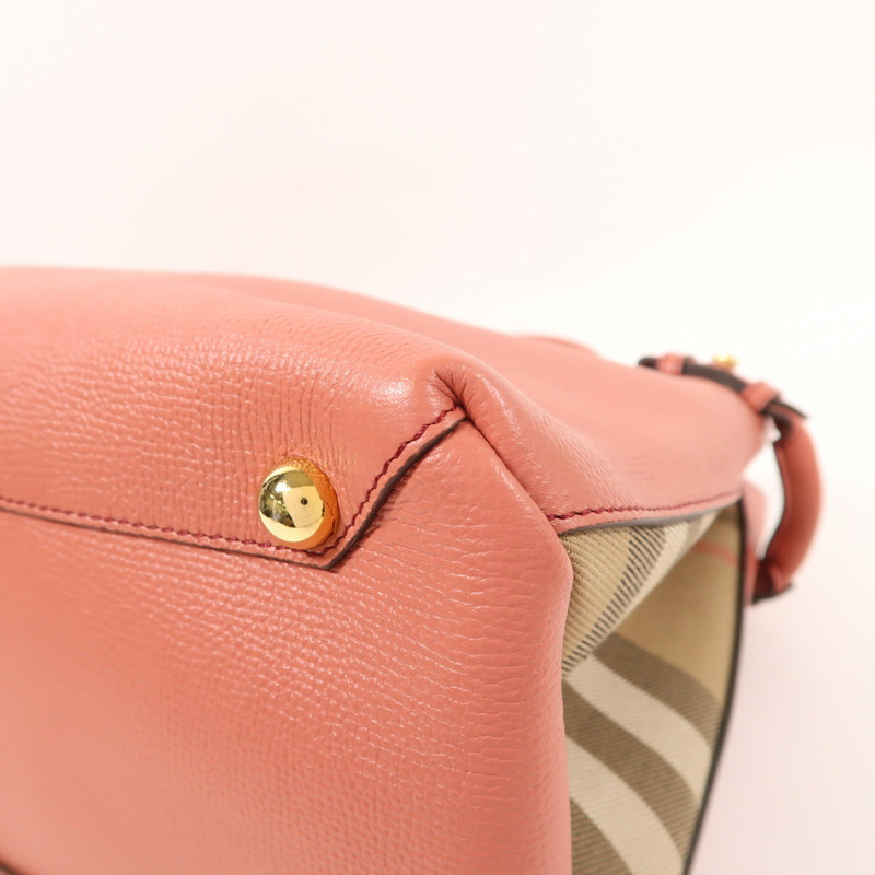 BURBERRY 牛皮皮革The Banner Bag金扣手挽肩背兩用袋-9