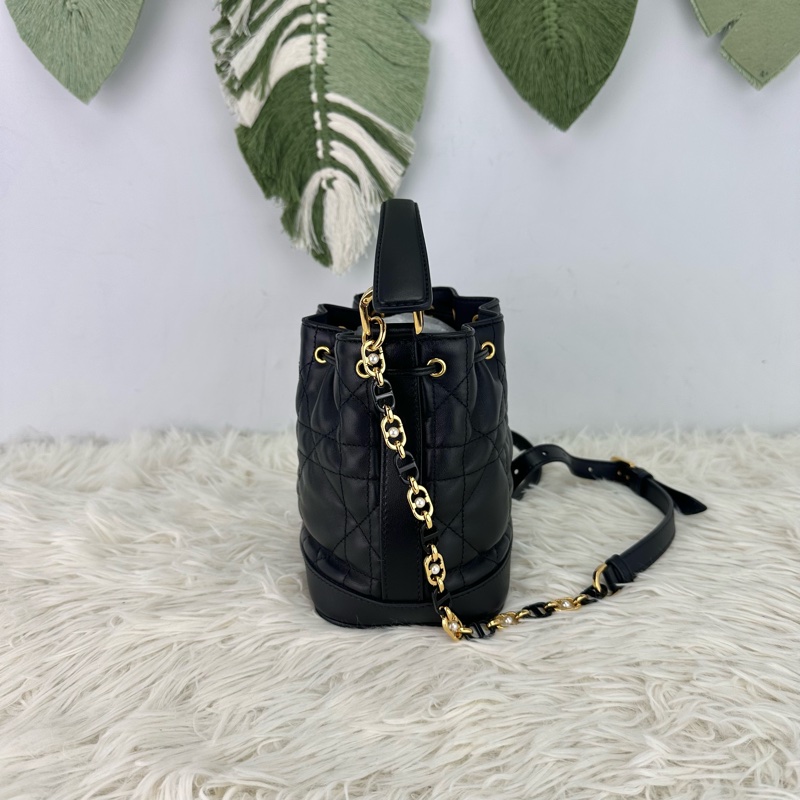 DIOR Jolie Small Size 黑色羊皮水桶包 2024年-2