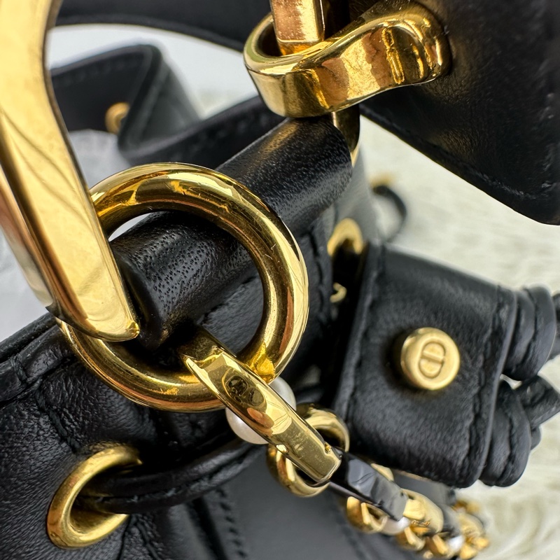 DIOR Jolie Small Size 黑色羊皮水桶包 2024年-16