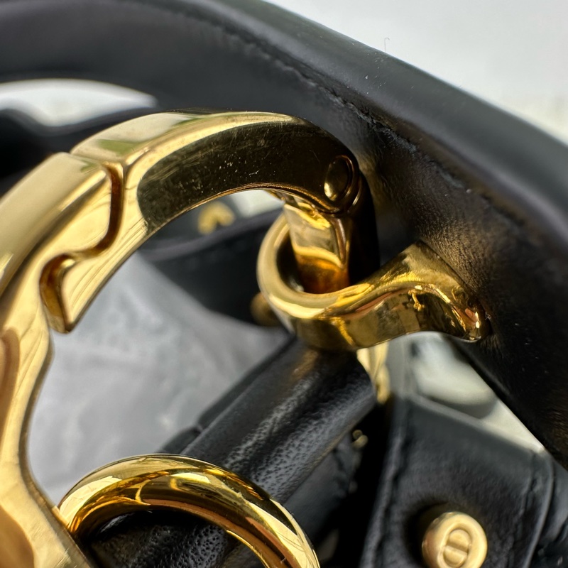 DIOR Jolie Small Size 黑色羊皮水桶包 2024年-17