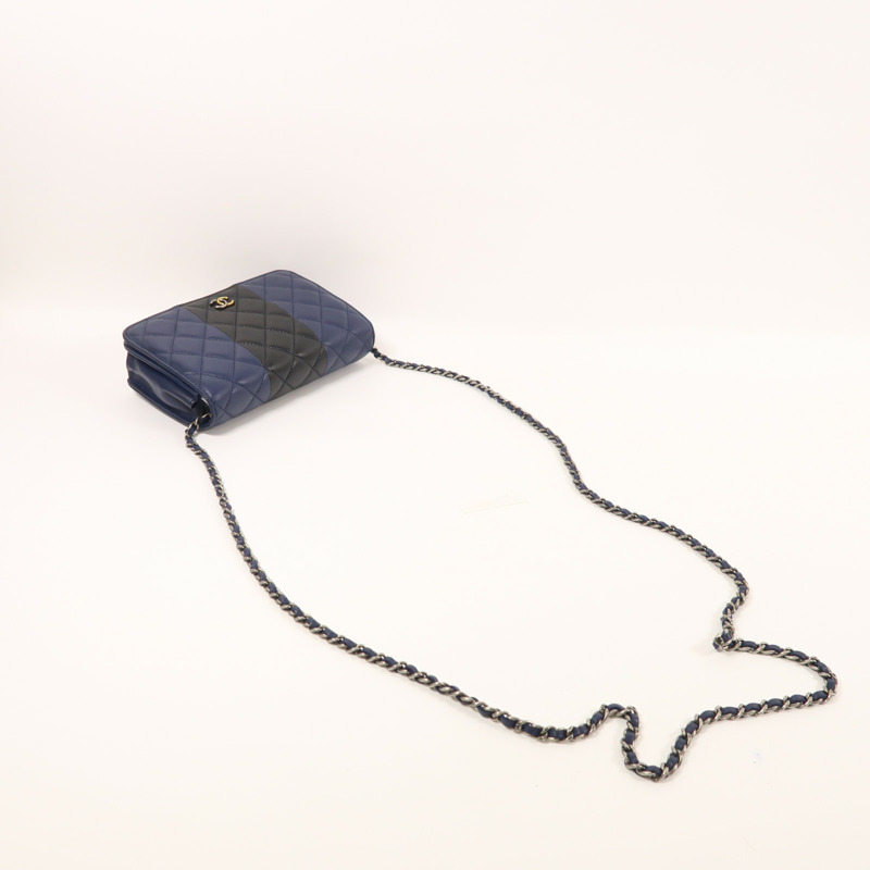 CHANEL 羊皮皮革WOC Wallet On Chain鏈帶肩背袋-8
