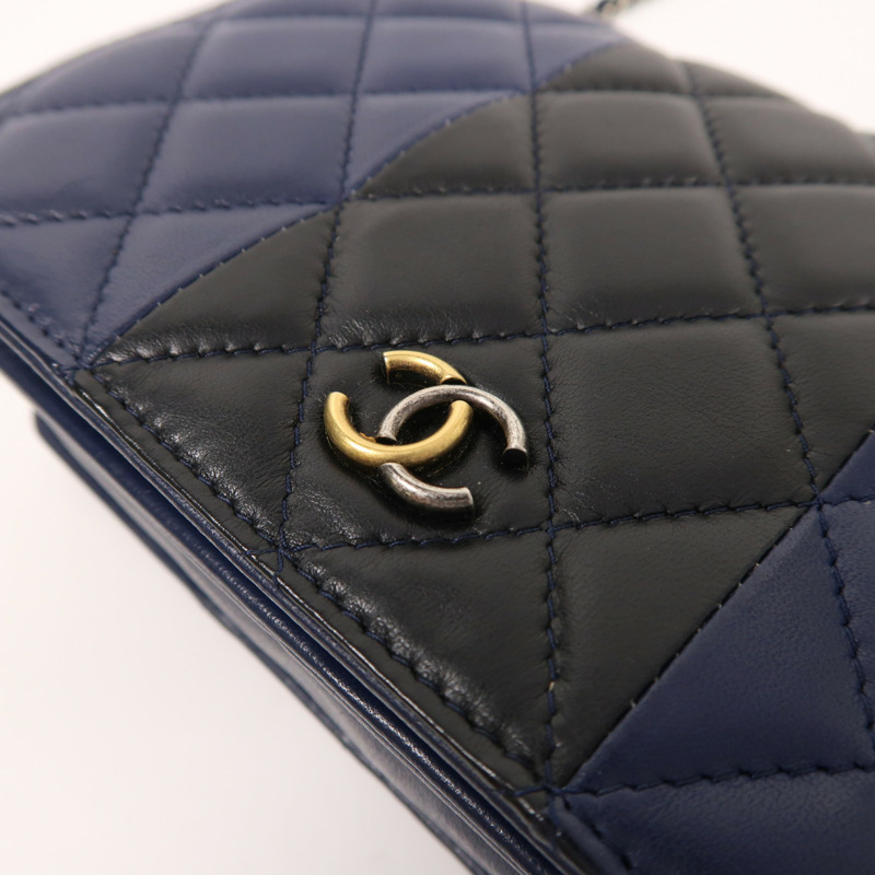 CHANEL 羊皮皮革WOC Wallet On Chain鏈帶肩背袋-9