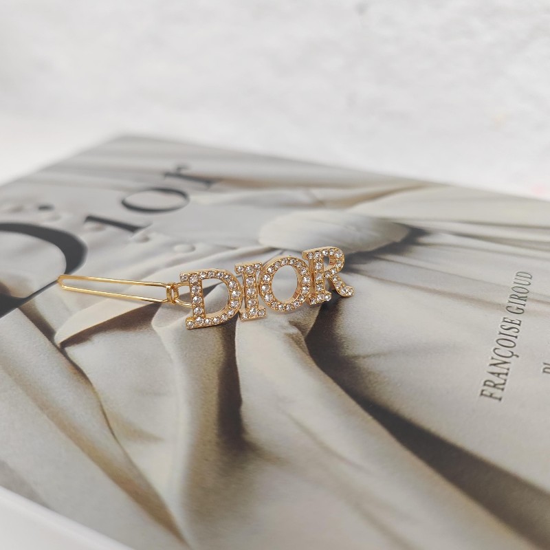 Dior 奧迪 水鑽 髮夾-2