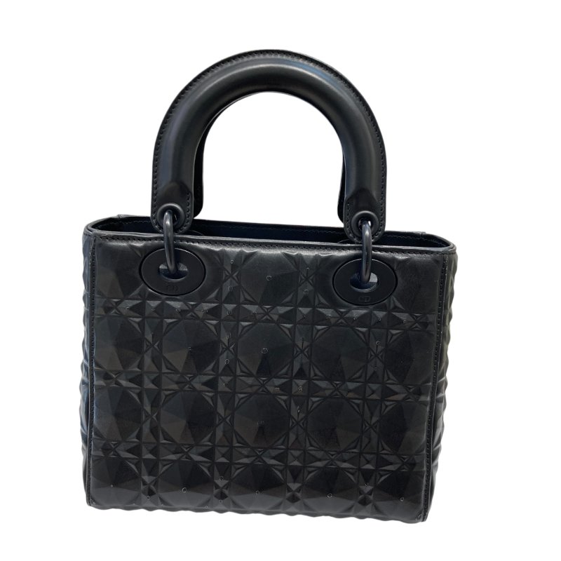 DIOR 迪奧 Cannage LADY DIOR 皮革手提斜背包 黑色-2