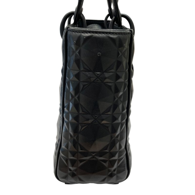 DIOR 迪奧 Cannage LADY DIOR 皮革手提斜背包 黑色-3