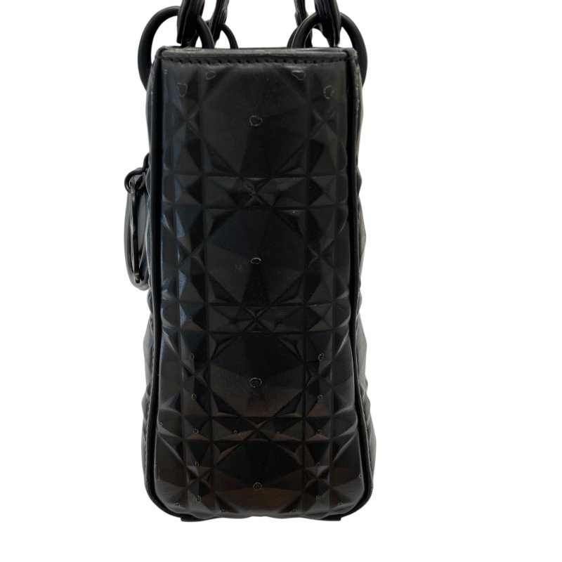 DIOR 迪奧 Cannage LADY DIOR 皮革手提斜背包 黑色-4