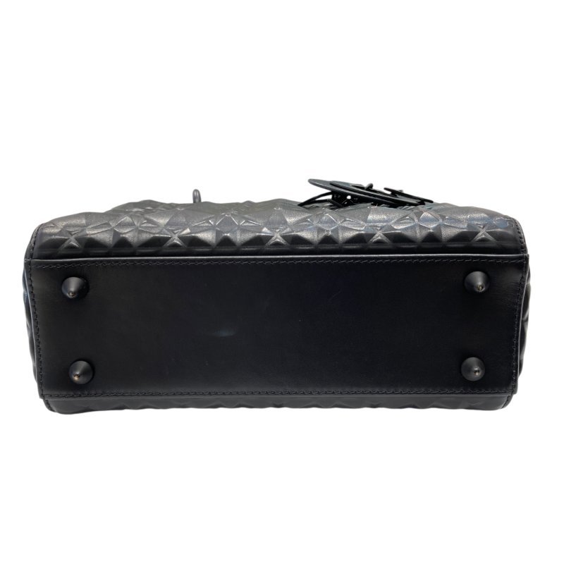 DIOR 迪奧 Cannage LADY DIOR 皮革手提斜背包 黑色-5