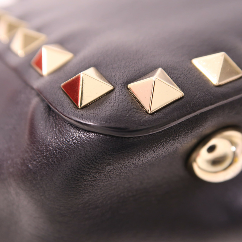 Valentino 牛皮皮革2 Way Shoulder金扣手挽肩背兩用袋-10