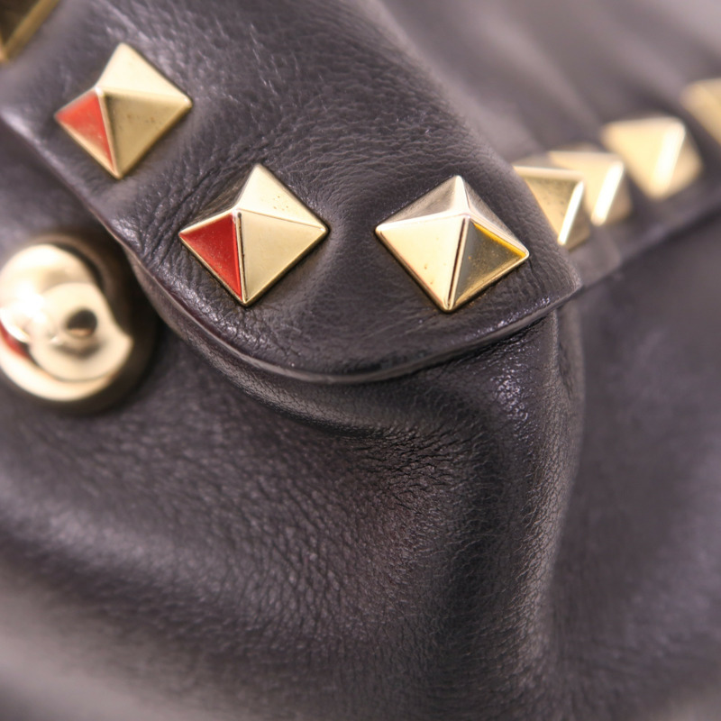 Valentino 牛皮皮革2 Way Shoulder金扣手挽肩背兩用袋-11