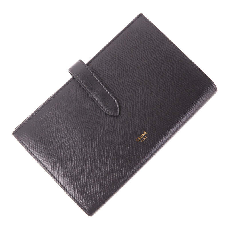 CELINE 牛皮皮革Strap Large Wallet金扣長錢包-2