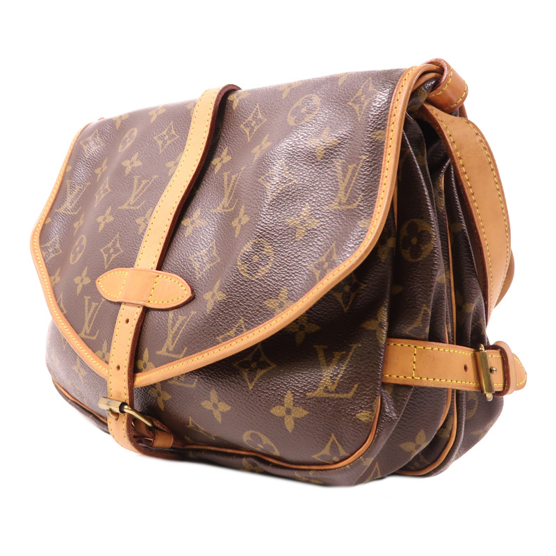 LOUIS VUITTON Monogram Saumur 30金扣肩背袋-2